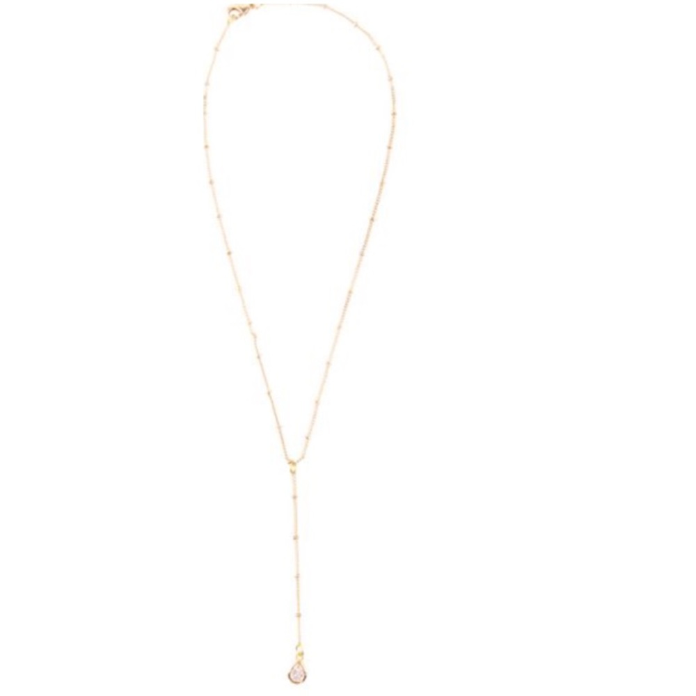 Frasier Sterling Crystal Drop Necklace - Picture 3 of 7